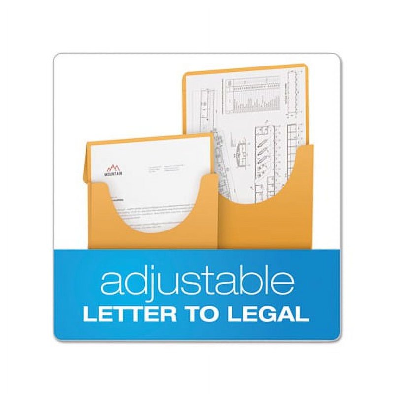 Expandable Document File Jackets Kraft Brown Letter & Legal Size 100 Pack