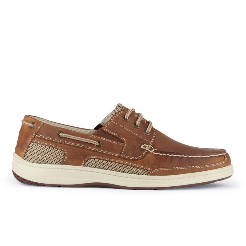 Men's Leather Boat Shoes with Stain & Water Defender - Casual Slip-Ons