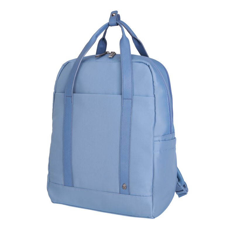 Convertible 16-Inch Nylon Travel Backpack Tote with Laptop Sleeve - Blue Shadow