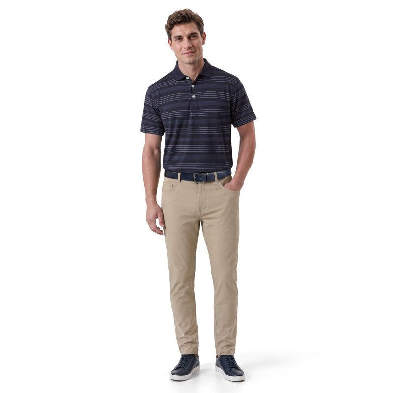 Men's & Big Men's Striped Performance Polo Shirt - Multiple Sizes & Colors
