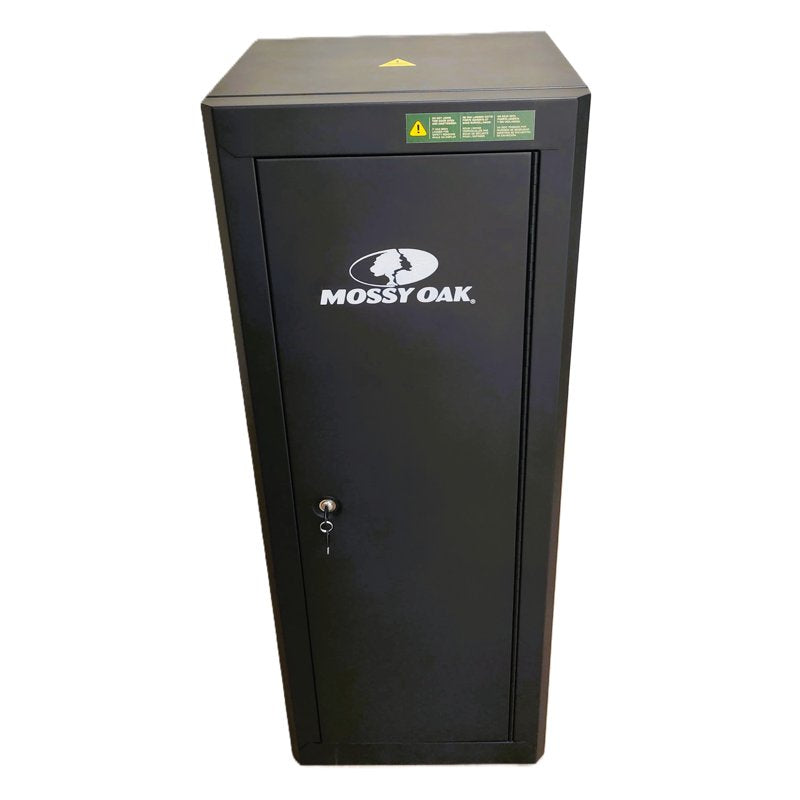 18-Gun Collapsible Rifle Safe with Key Lock - Black Steel Security Cabinet