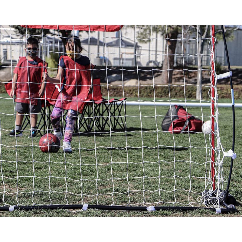 PowerNet 6x4 ft Portable Soccer Goal – Collapsible Pop-Up Goal with Fiberglass Poles, Includes Storage Bag and Sandbags