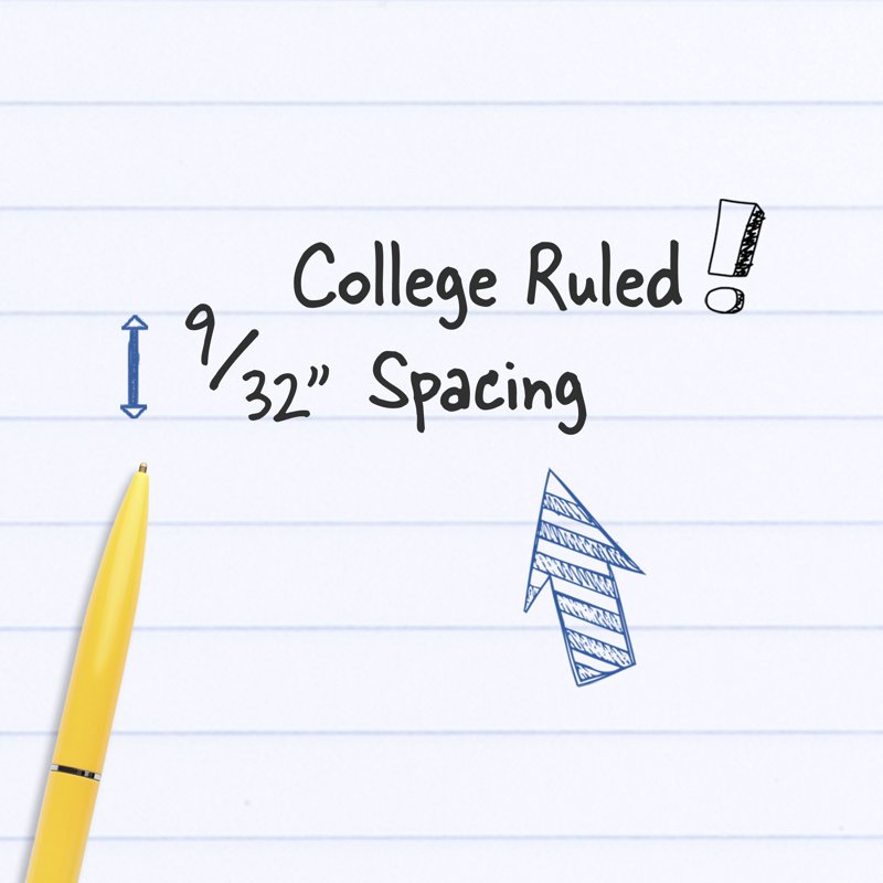 3 Subject Spiral Notebook - College Ruled, 8.5 x 11 Inches, Black Poly Cover
