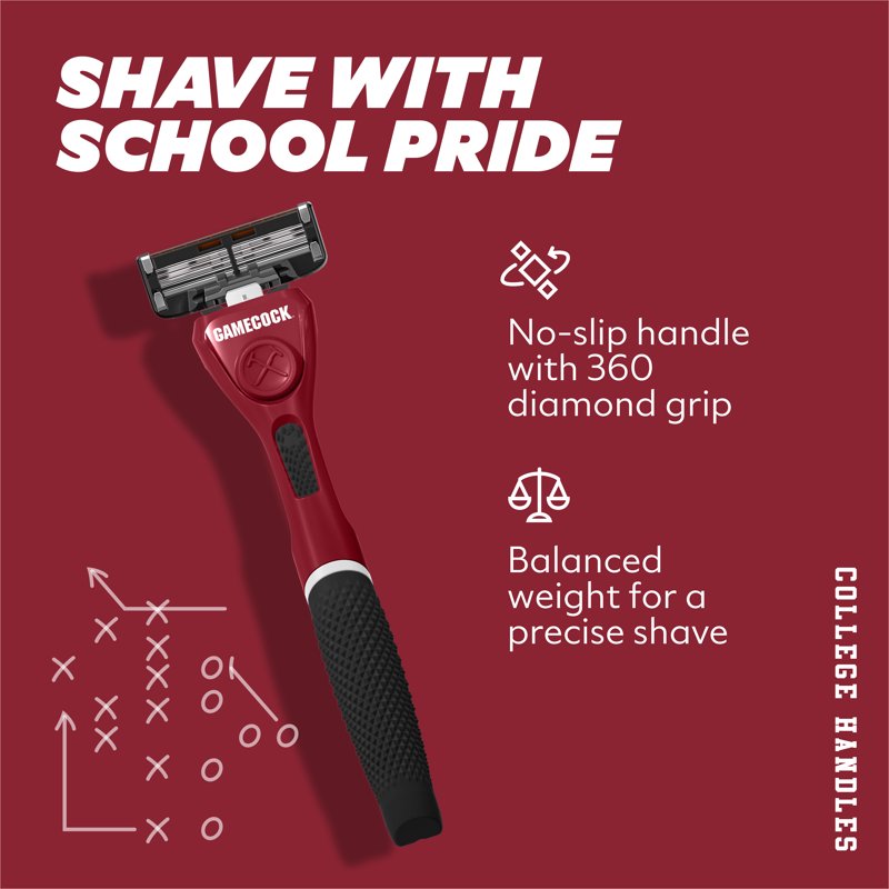 6-Blade Razor Starter Set with Limited-Edition Handle - College Team Colors