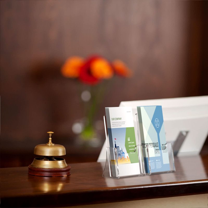 Acrylic Brochure Holder Set - Multiple Sizes for Flyers, Menus, Booklets