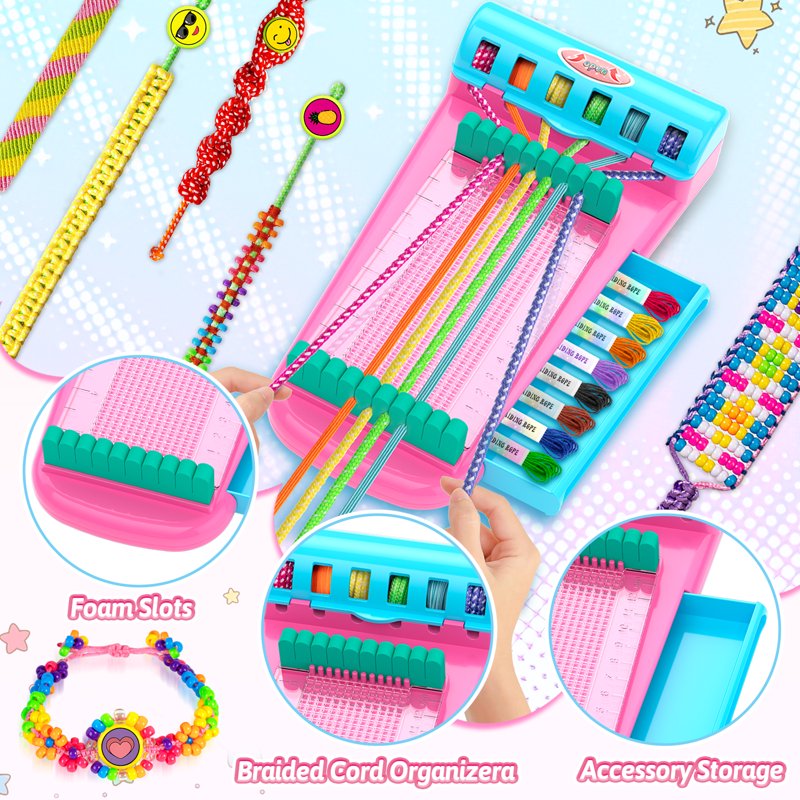 Kids Friendship Bracelet Maker Kit - DIY Jewelry Craft Set for Girls