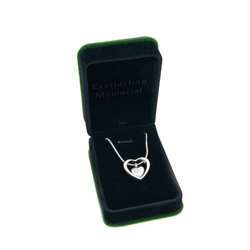 Cremation Jewelry for Ashes Memorial Necklace Heart Keepsake Silver Rose Gold Gold