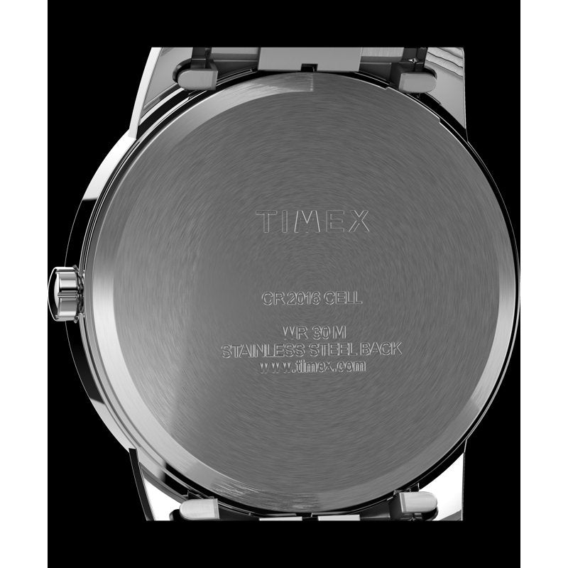 Timex Men's Silver Expansion Band Watch with Indiglo and Date