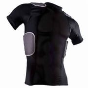Youth Football Protective Shirt with Impact-Absorbing Shoulder and Rib Pads