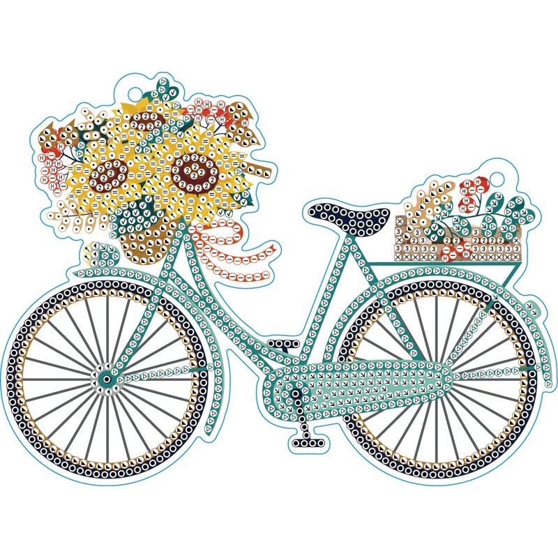 Diamond Painting Kit - Bicycle Wall Plaque with Sunflowers - Home Decor
