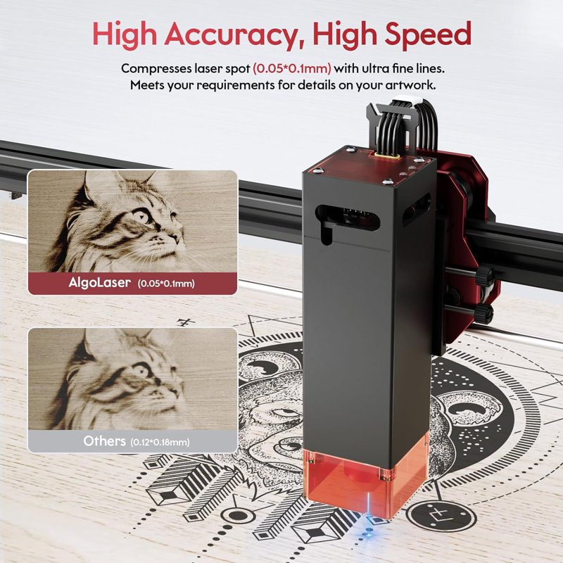 DIY Laser Engraving Machine Kit 48W with Rotary Roller for Acrylic Wood Metal