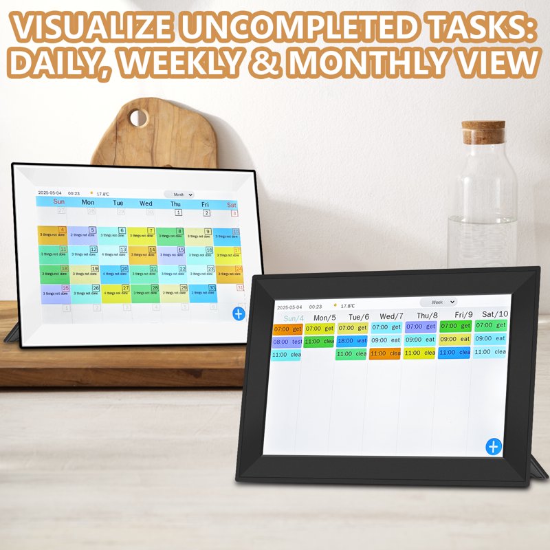 WiFi Touch Screen Digital Calendar Desk Organizer - 10.1 & 15.6 Inch Variants