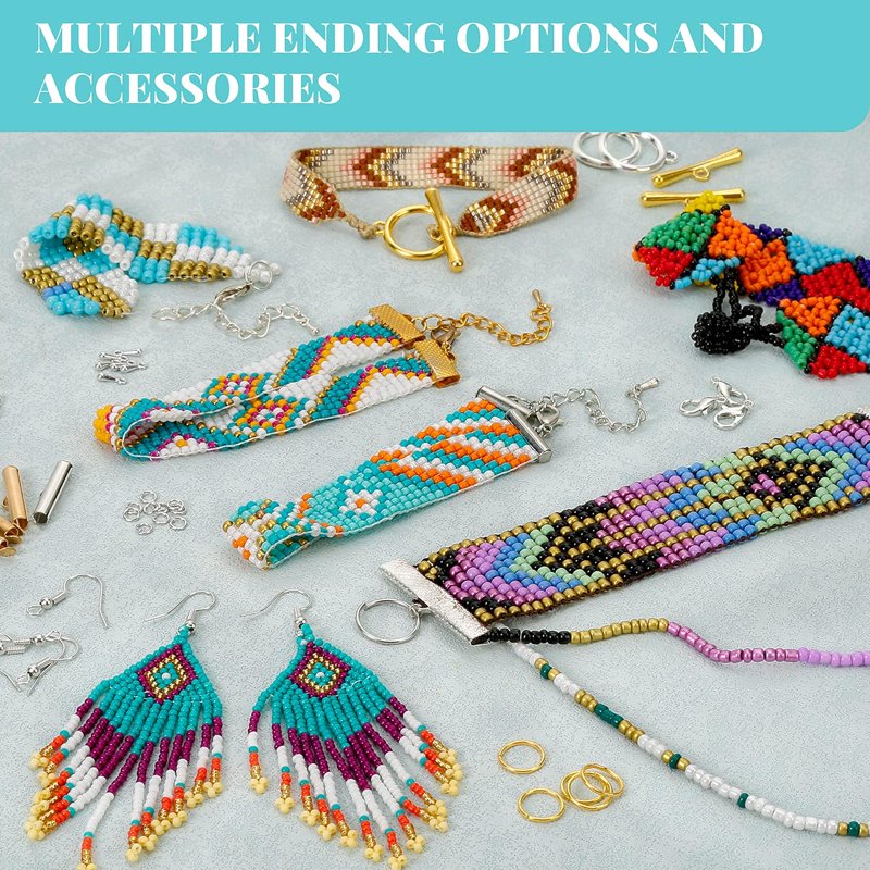 Bead Loom Kit for Jewelry Making - Seed Beads, Accessories & Gift Set
