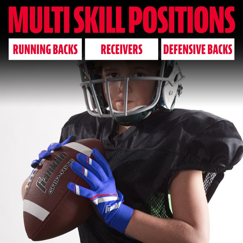 Youth Football Receiver Gloves High Grip Kids Sports Gloves Large