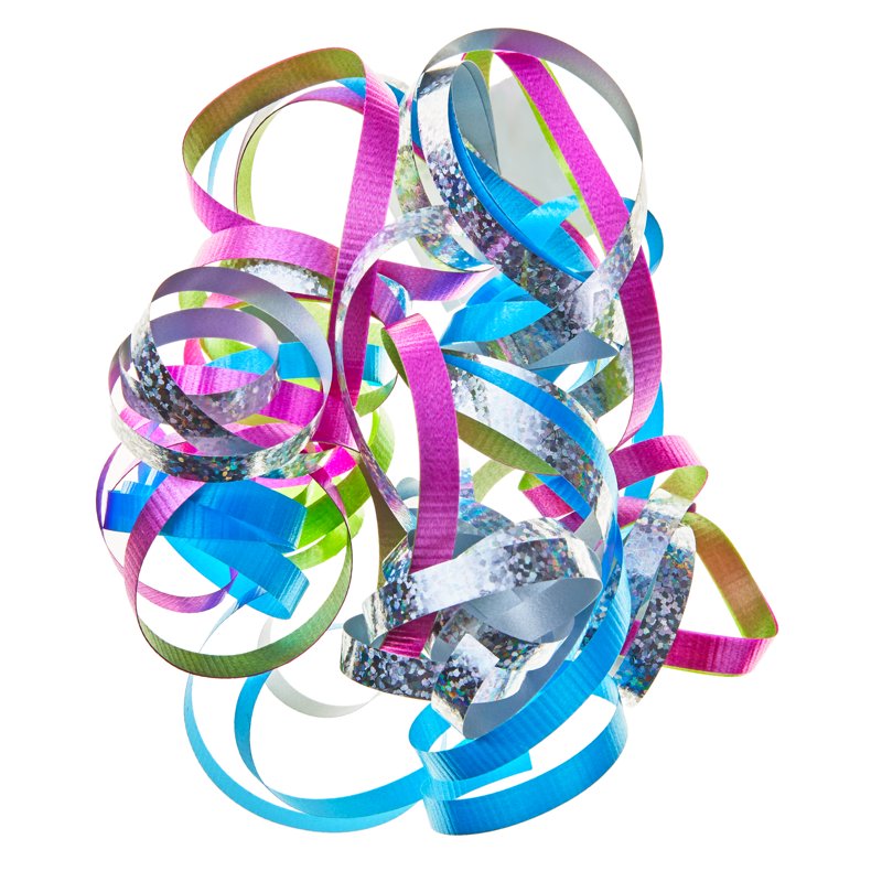 Multicolor Curly Ribbon Gift Bow Set - 4 Pack for Gift Wrapping