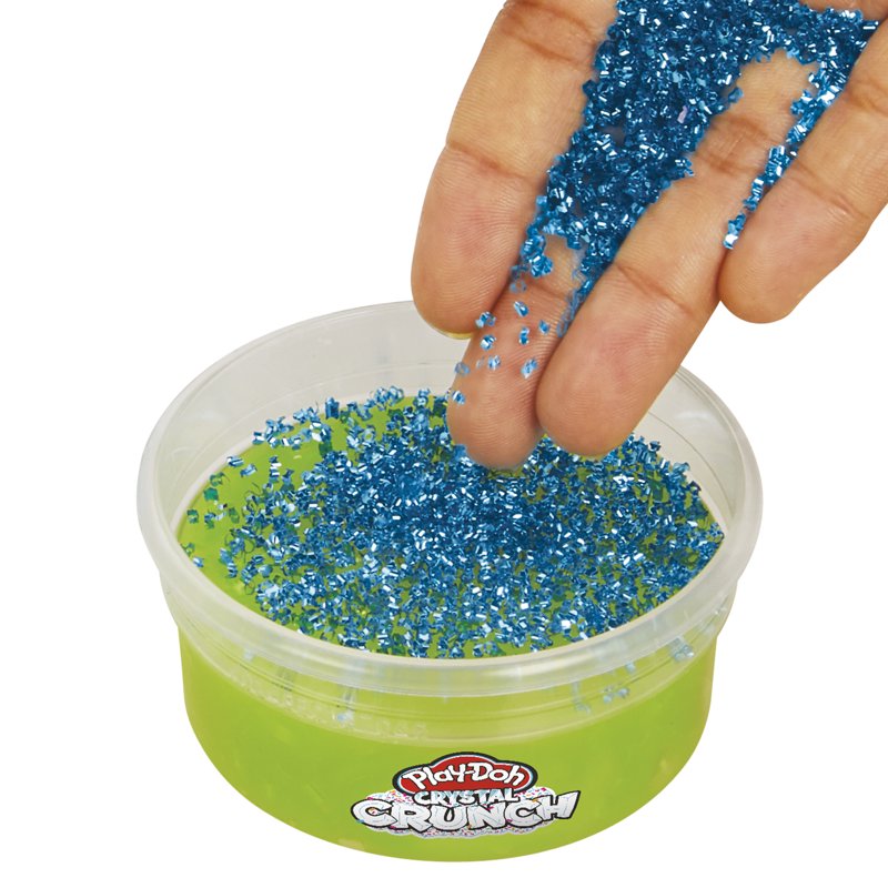 Play-Doh Crystal Crunch Mixing Kit with Bingsu Beads - Lemon Scented, Crispy Texture, Sensory Toy for Kids 4+