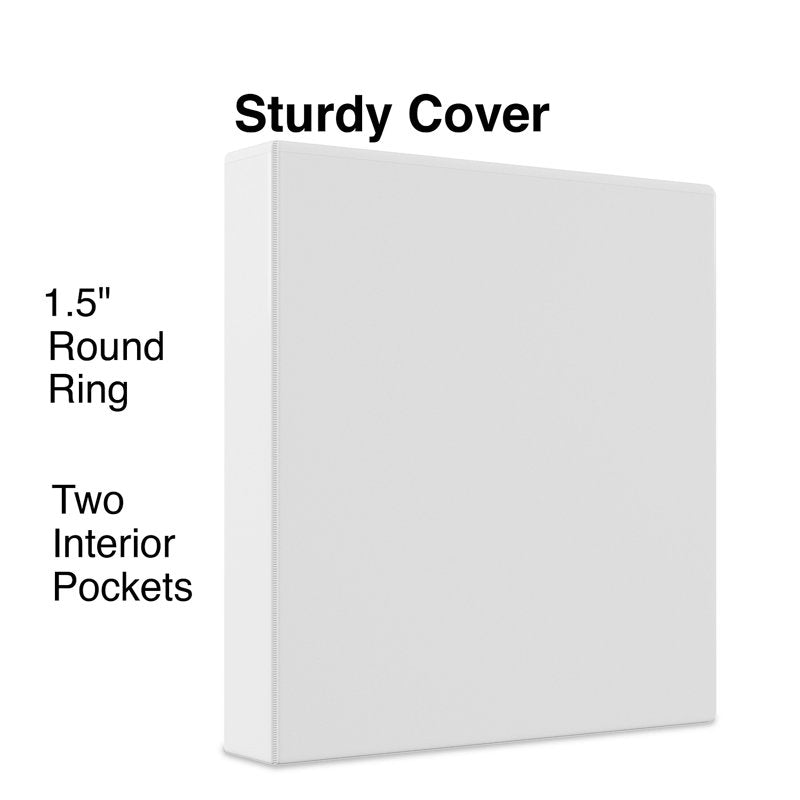 1.5-Inch White View Binders - Pack of 24, 275 Sheet Capacity, Custom Labels