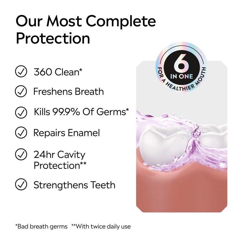 Alcohol-Free Mild Mint Mouthwash for Fresh Breath & Cavity Prevention - 16.9 fl oz
