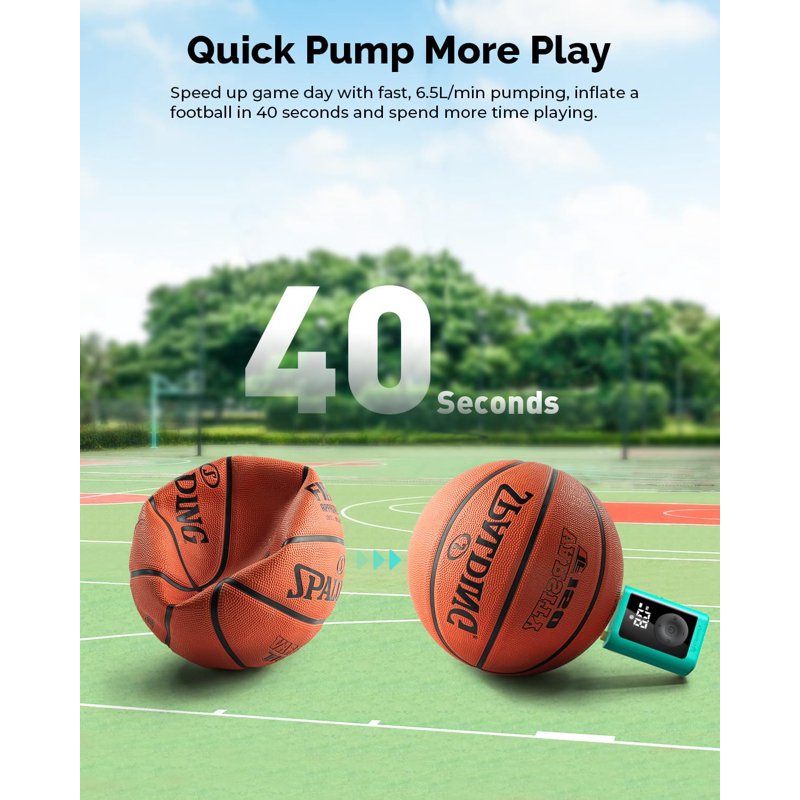 Rechargeable Electric Ball Pump for Sports Balls - Inflation & Deflation