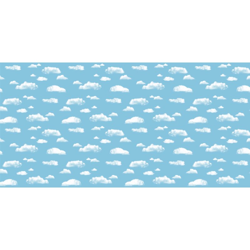 Large 48-Inch x 50-Foot Cloud Design Fadeless Bulletin Board Art Paper