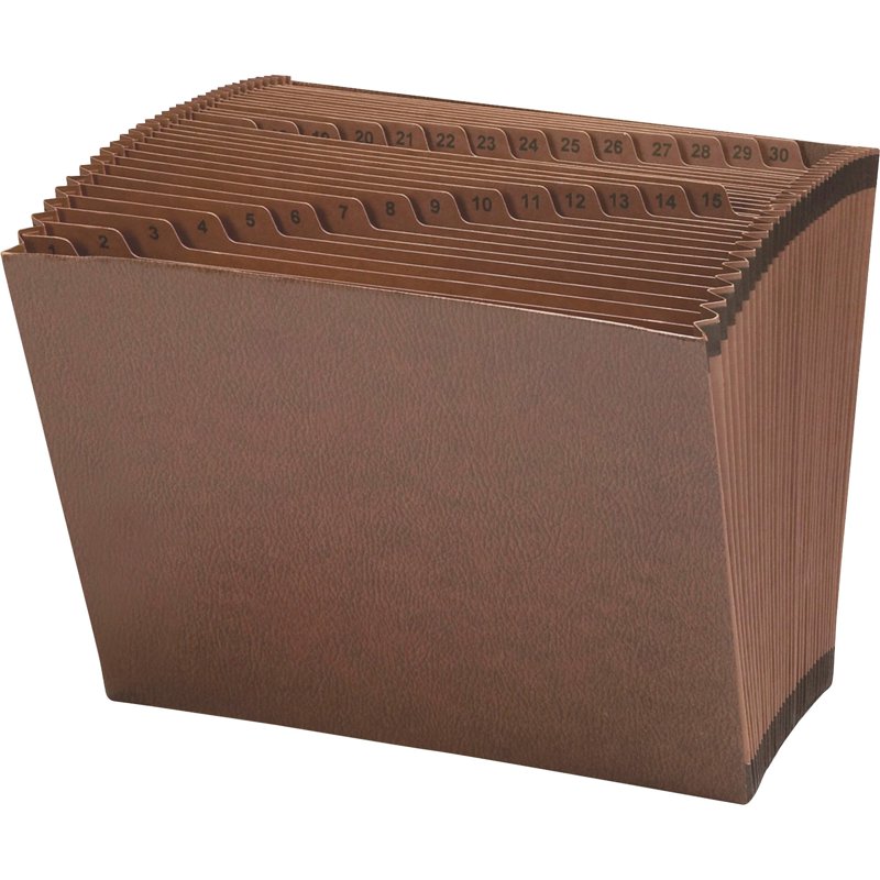 Smead TUFF Expanding File with 31 Daily Index Pockets Letter Size Brown