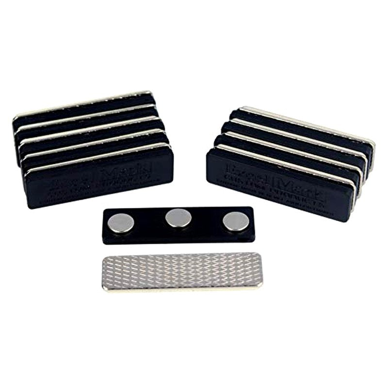 Magnetic Name Badge Holders with Adhesive Backing - Pack of 10 or 3