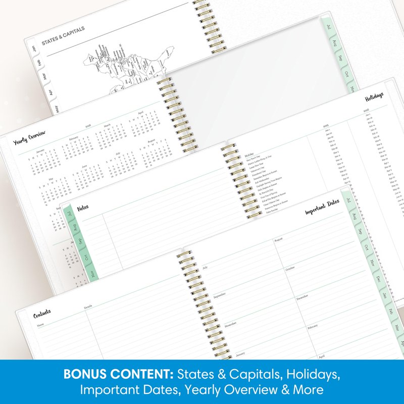 Academic Year Planner Calendar 2026-2027 - Weekly & Monthly Organizer, 8.5x11 with Laminated Tabs