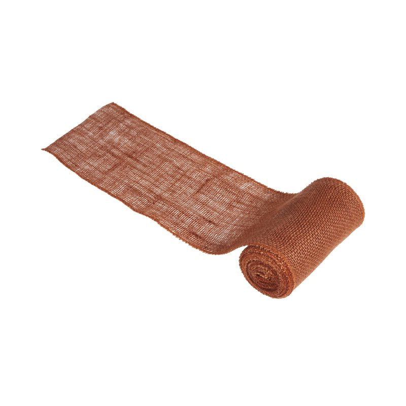 Precut Burlap Roll 6-Inch x 5-Yards - Orange Craft Fabric with Finished Edges