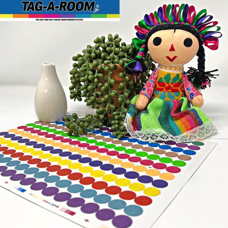 1/2 Inch Color Dot Sticker Labels - 1020 Pack for Office & Organization