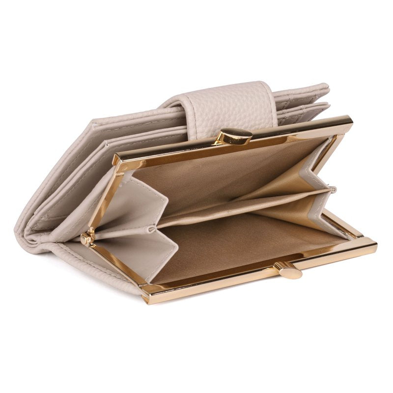 Vegan Leather RFID Wallet for Women with 15 Card Slots & Expandable Design