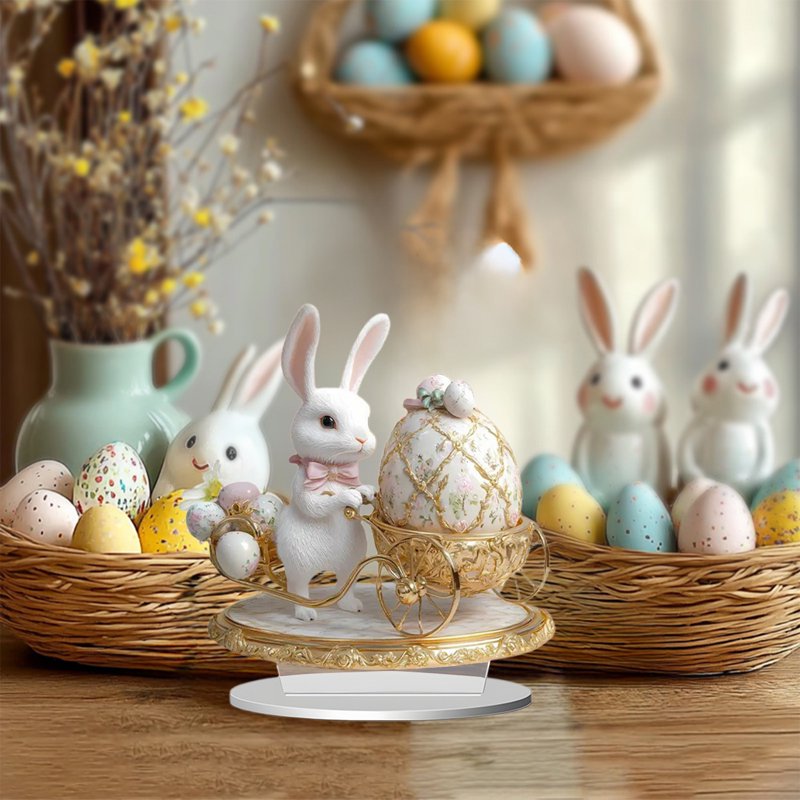 Easter Acrylic Egg Decorations for Spring Holiday Tabletop & Yard Decor