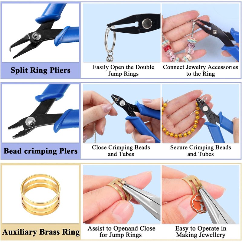 Jewelry Making Pliers Set - Wire Cutting, Wrapping & Repair Tools for Crafts