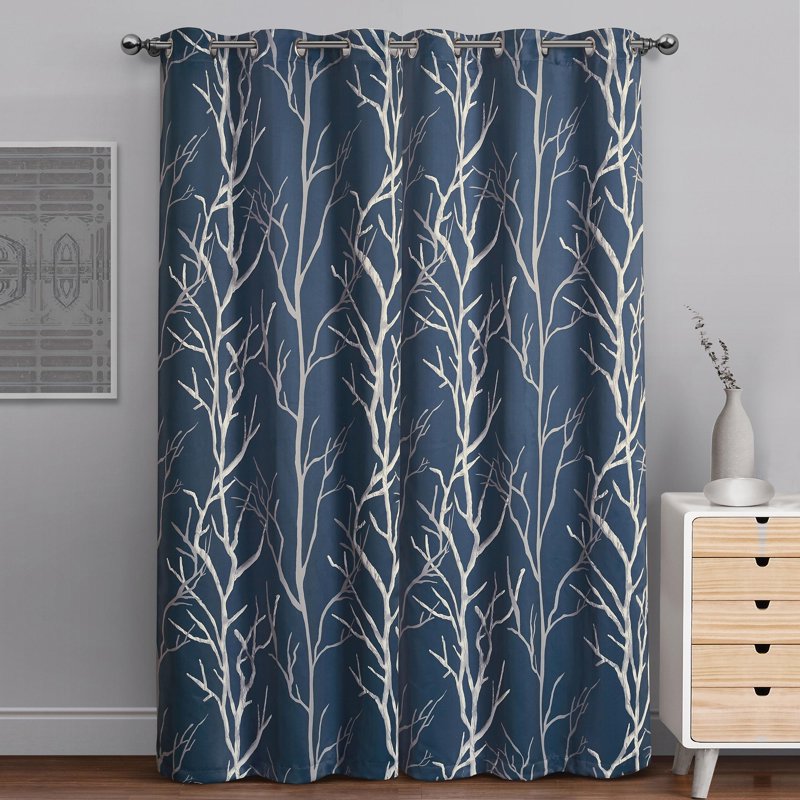Blackout Curtain Panel 40x95 Inches with Grommets - Noise Reducing & Energy Saving