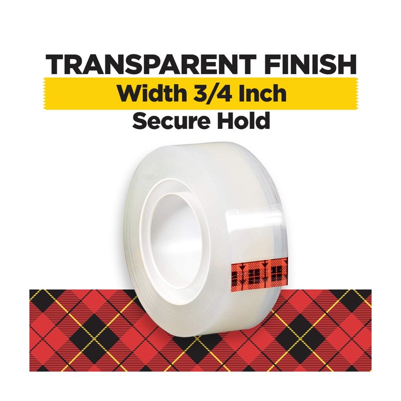 Clear Heavy-Duty Office Tape - 3/4 in x 800 in, 3 Rolls with Dispenser