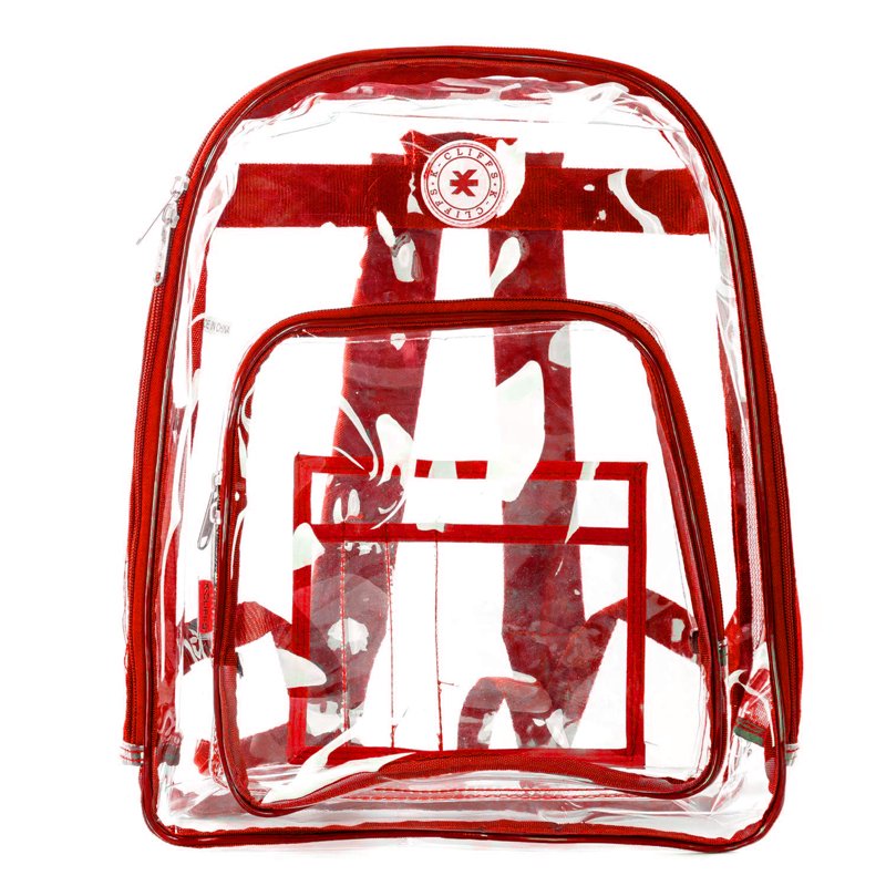 Heavy Duty Clear PVC Backpack Unisex School & Travel Bag 17"