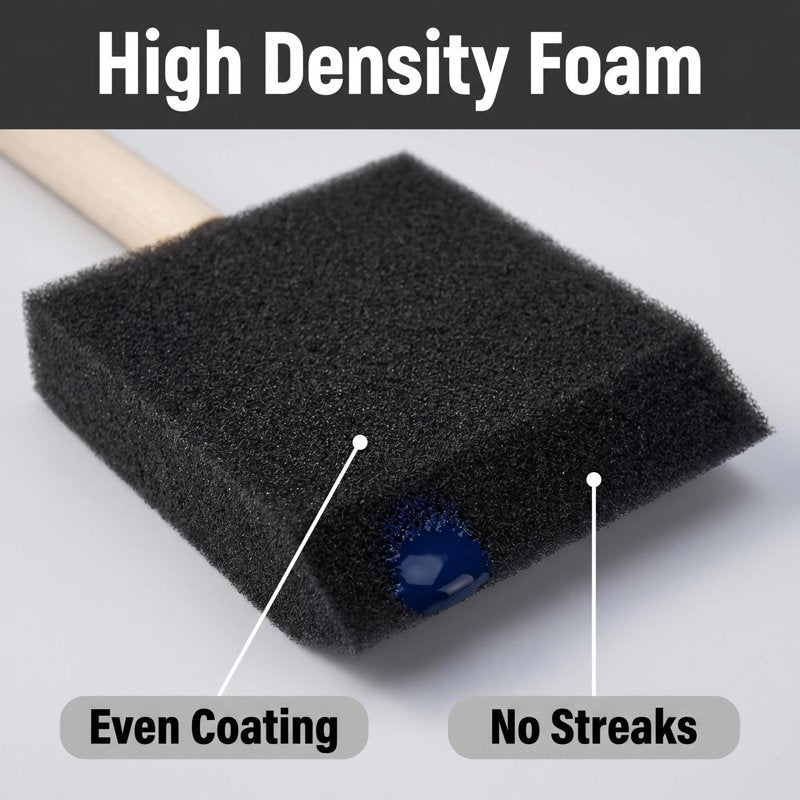 Foam Paint Brushes Set - 10 Pack for DIY Painting & Touch-Ups