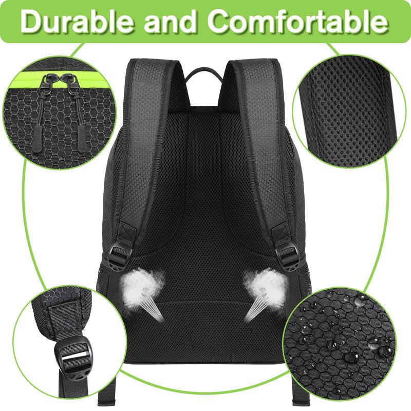 Omlopp Soccer Backpack Black – 28L Water-Resistant Ball Holder & Shoe Compartment