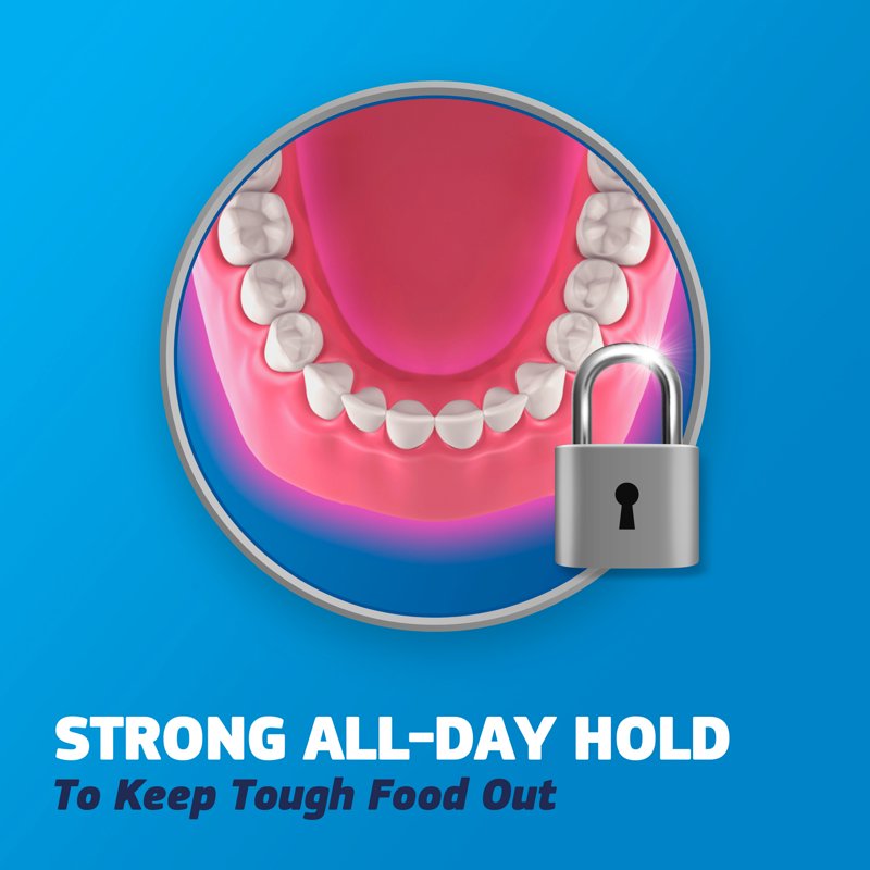 Denture Adhesive Strong Hold 2.4oz - Pack of 4