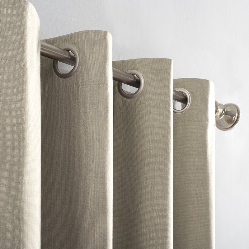 Blackout Thermal Insulated Grommet Curtain Panel - Room Darkening Linen