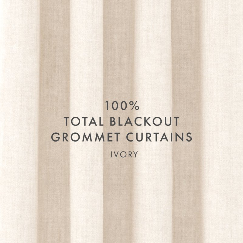 Energy Saving Linen Blend Grommet Curtain Panel - 50x84 Inches, Set of 2
