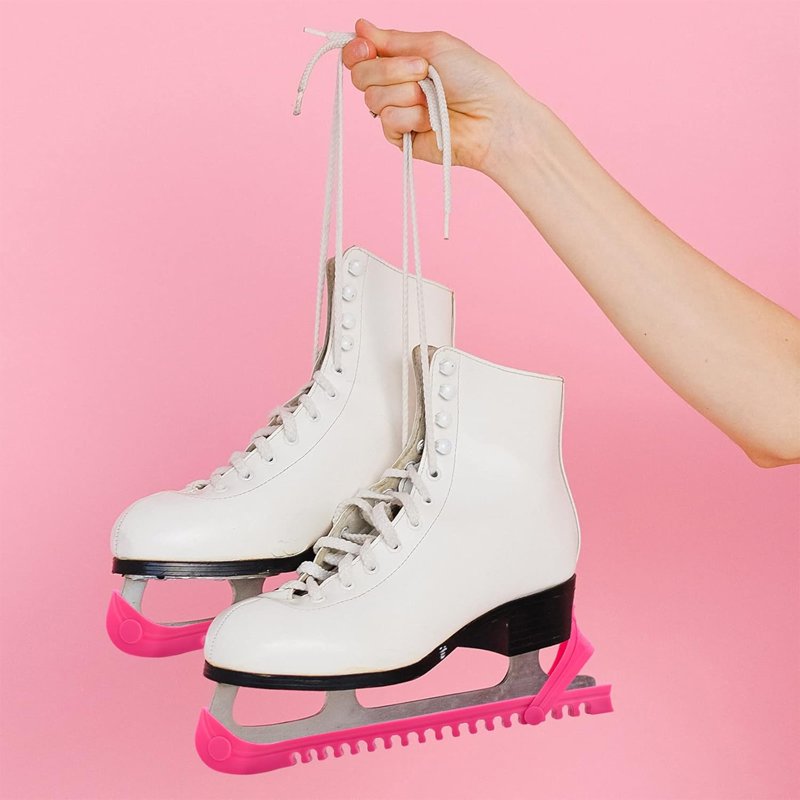 Adjustable Ice Skate Blade Guards - Durable Rubber Blade Covers for Hockey & Figure Skating
