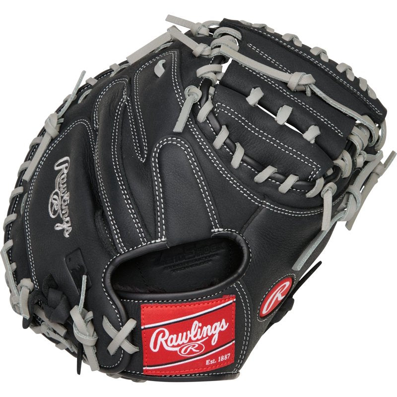 Youth Baseball Catcher's Glove 33 Inch Durable Leather Black for Boys & Girls