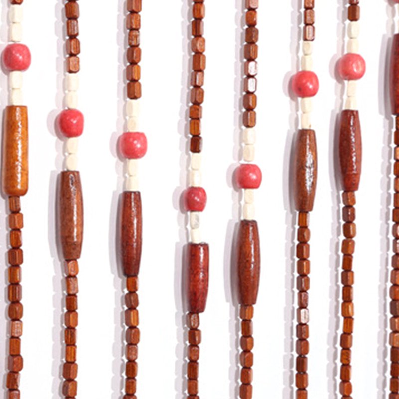 Wooden Beaded Door Curtain - 31 Lines Bamboo & Wood Home Decor