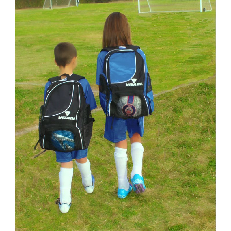 Sports Backpack with Soccer Ball Compartment, Breathable Pockets & Padded Straps