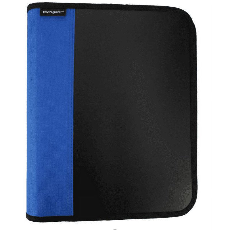1.5-Inch Capacity Zippered Binder with O-Ring - Polyester Office Organizer, Black & Pink