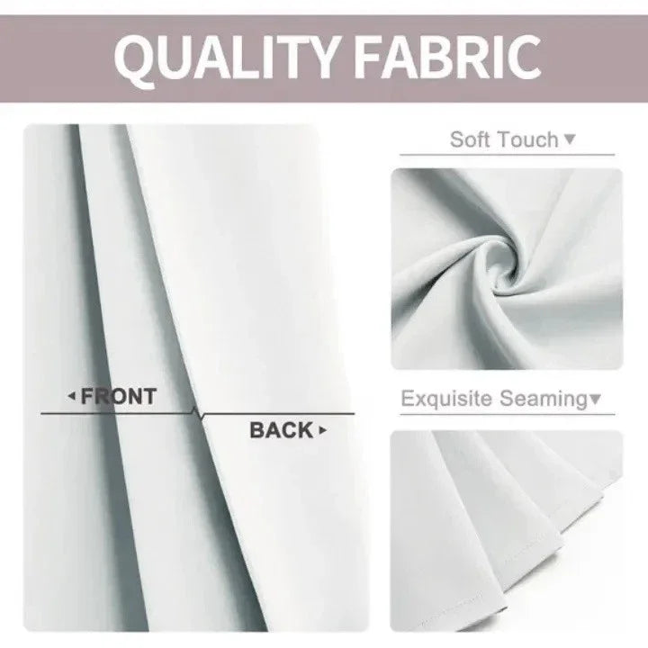 Thermal Blackout Window Curtains Set of 2 - Room Darkening Grommet Panels, 37x84 Inches
