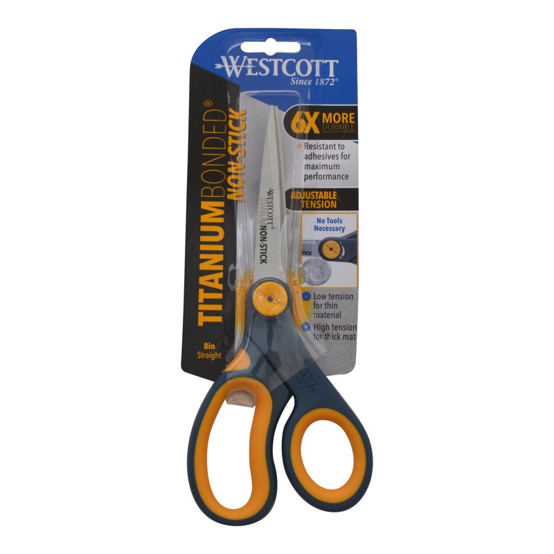 Westcott 8" Titanium Bonded Non-Stick All-Purpose Scissors - Single