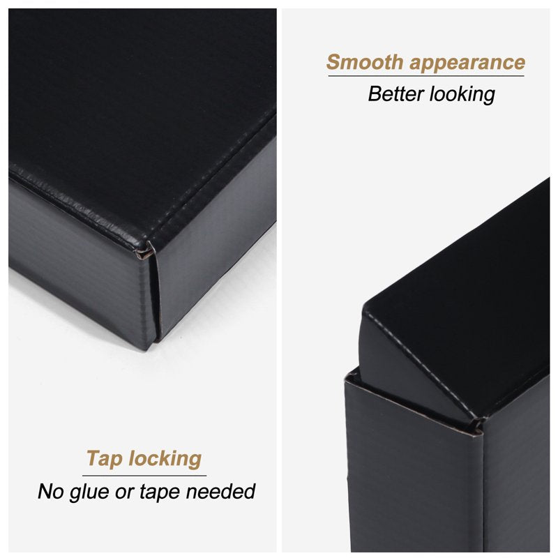 20-Pack Black Corrugated Shipping Boxes 7x5x2 Small Mailer Cardboard