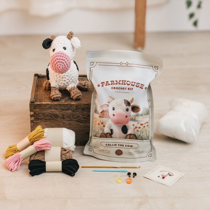 Beginner Crochet Kit for Amigurumi Animals with Video Tutorials - All Variants