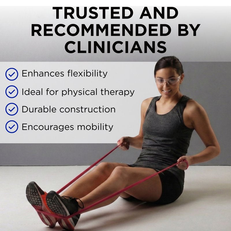 Resistance Band for Exercise & Physical Therapy - Latex, 6 Ft, Multiple Colors